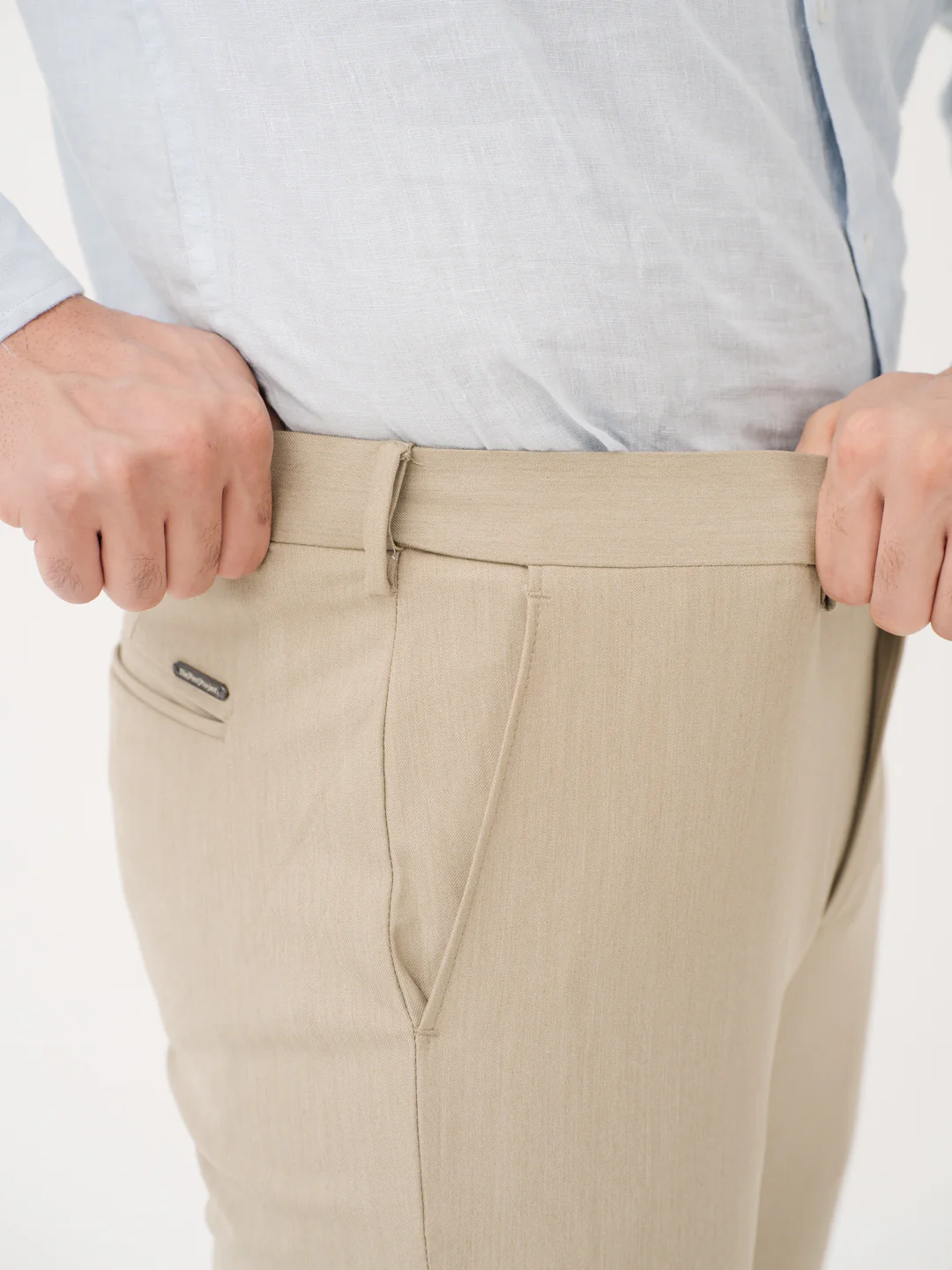 Maverick Khaki Twill Luxury Stretch Pants - Image 4