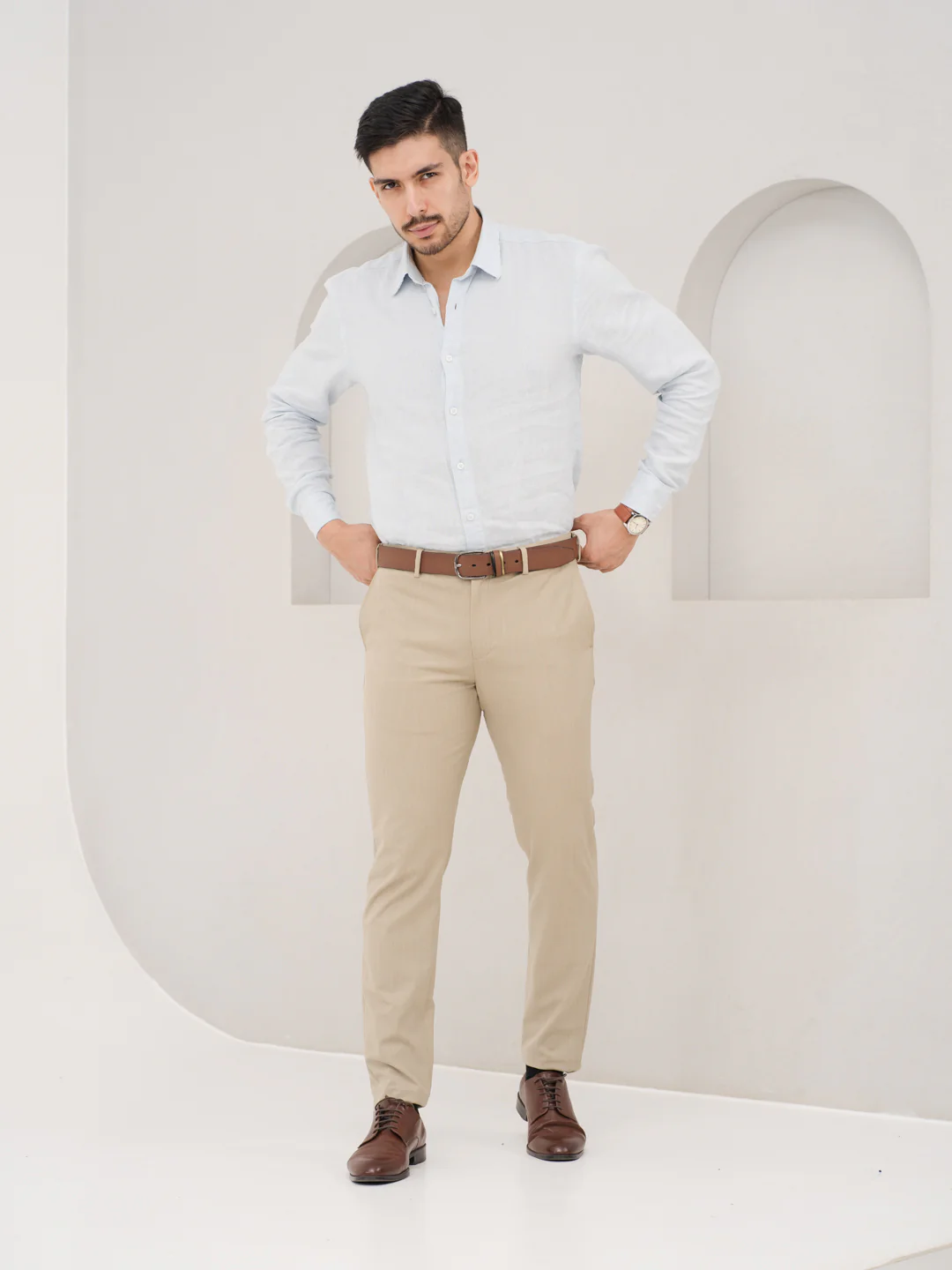 Maverick Khaki Twill Luxury Stretch Pants - Image 5