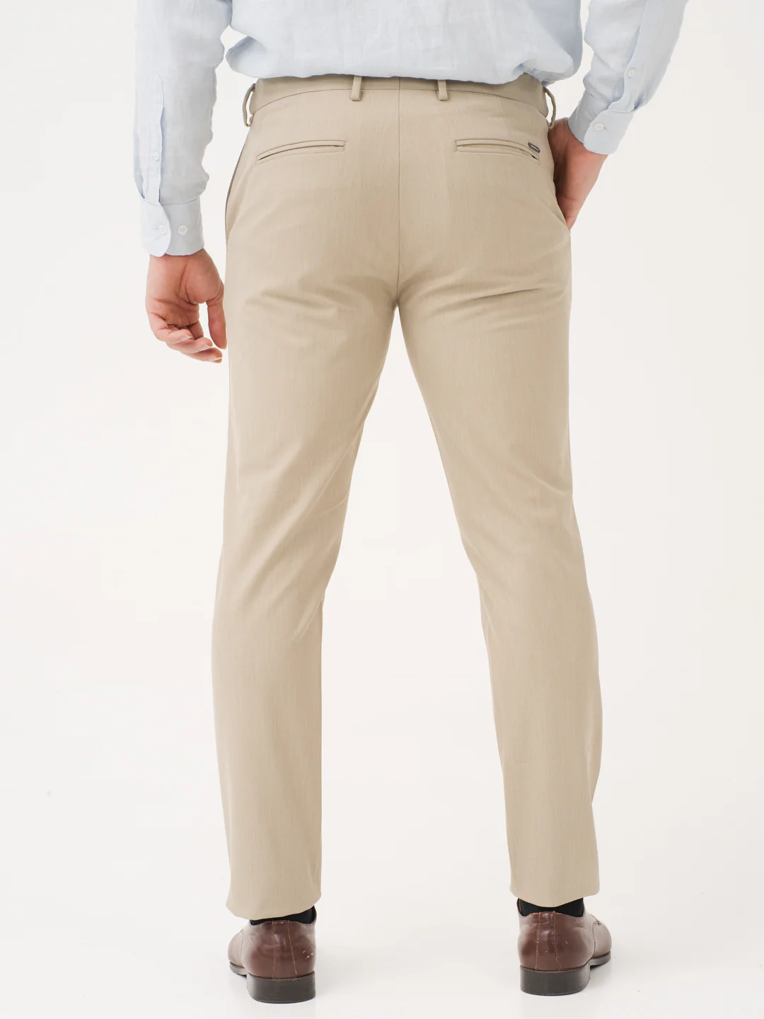 Maverick Khaki Twill Luxury Stretch Pants - Image 6