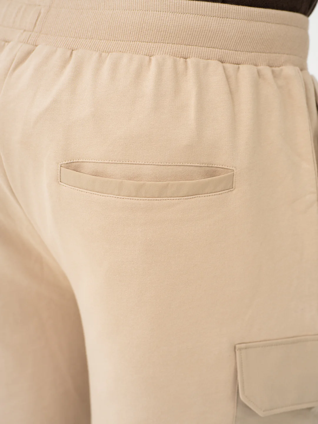 Brew Beige Relaxed Fit Cargo Sweatshorts - Image 12