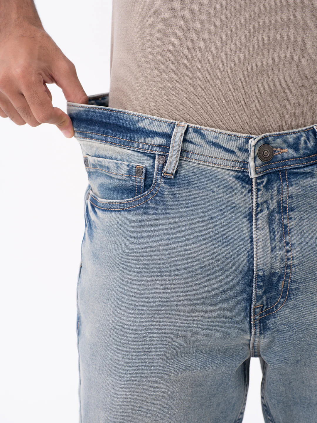 Burnt Vintage Blue Relaxed Fit Jeans - Image 6