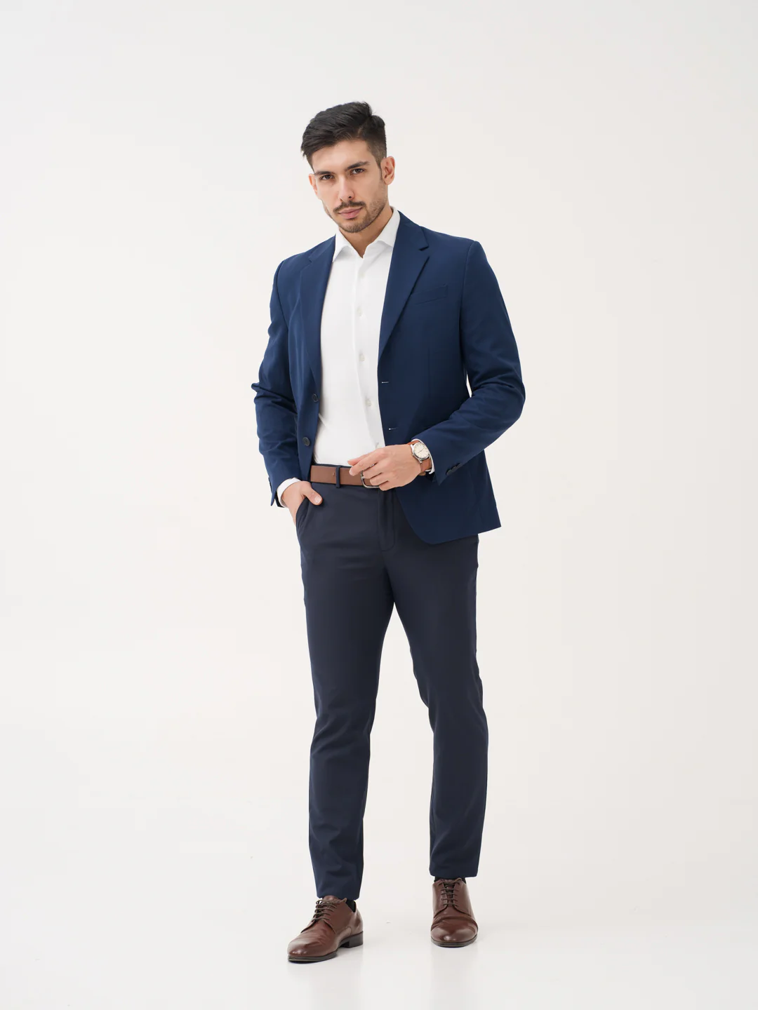 Cyber Navy Twill Luxury Stretch Pants - Image 2