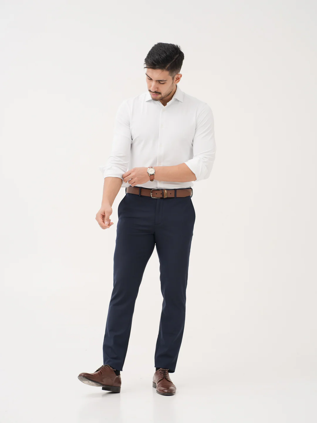Cyber Navy Twill Luxury Stretch Pants - Image 7