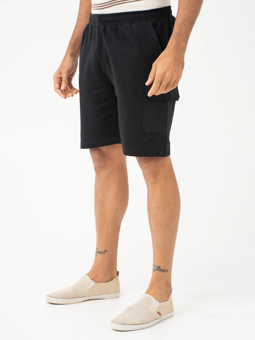 Dash Black Relaxed Fit Cargo Sweatshorts - Image 10