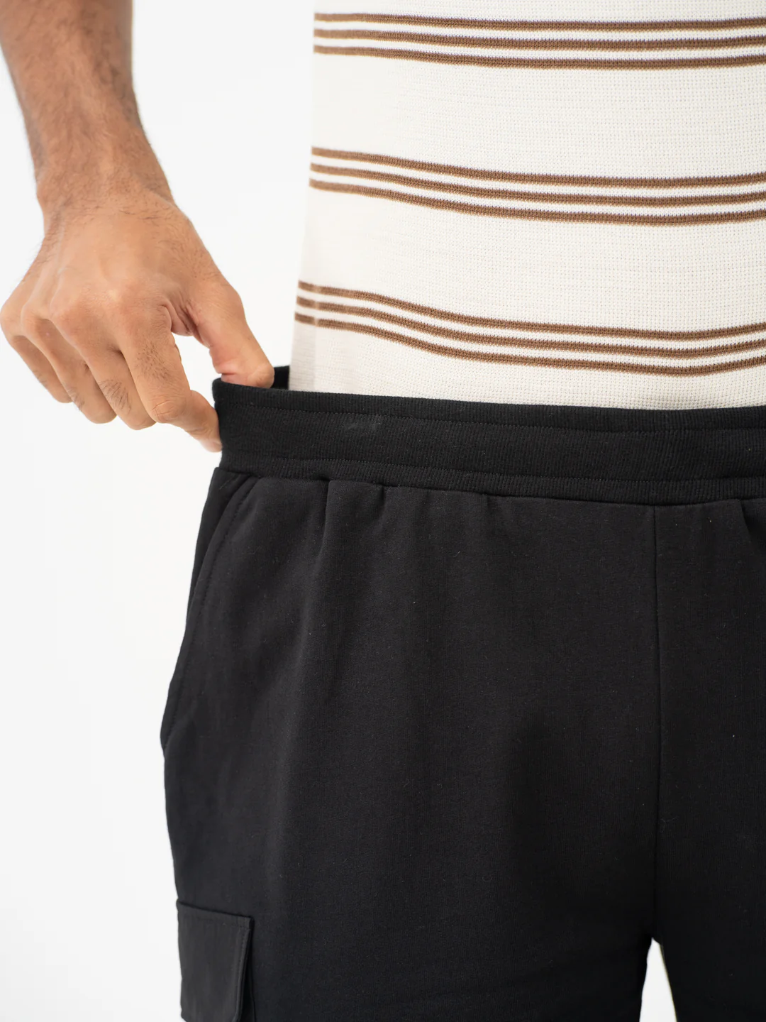 Dash Black Relaxed Fit Cargo Sweatshorts - Image 7