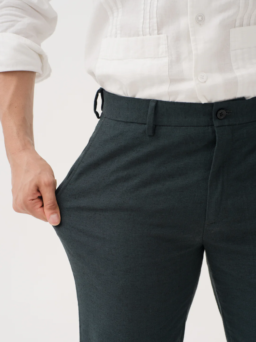Everen Green 100% Linen Pants - Image 3
