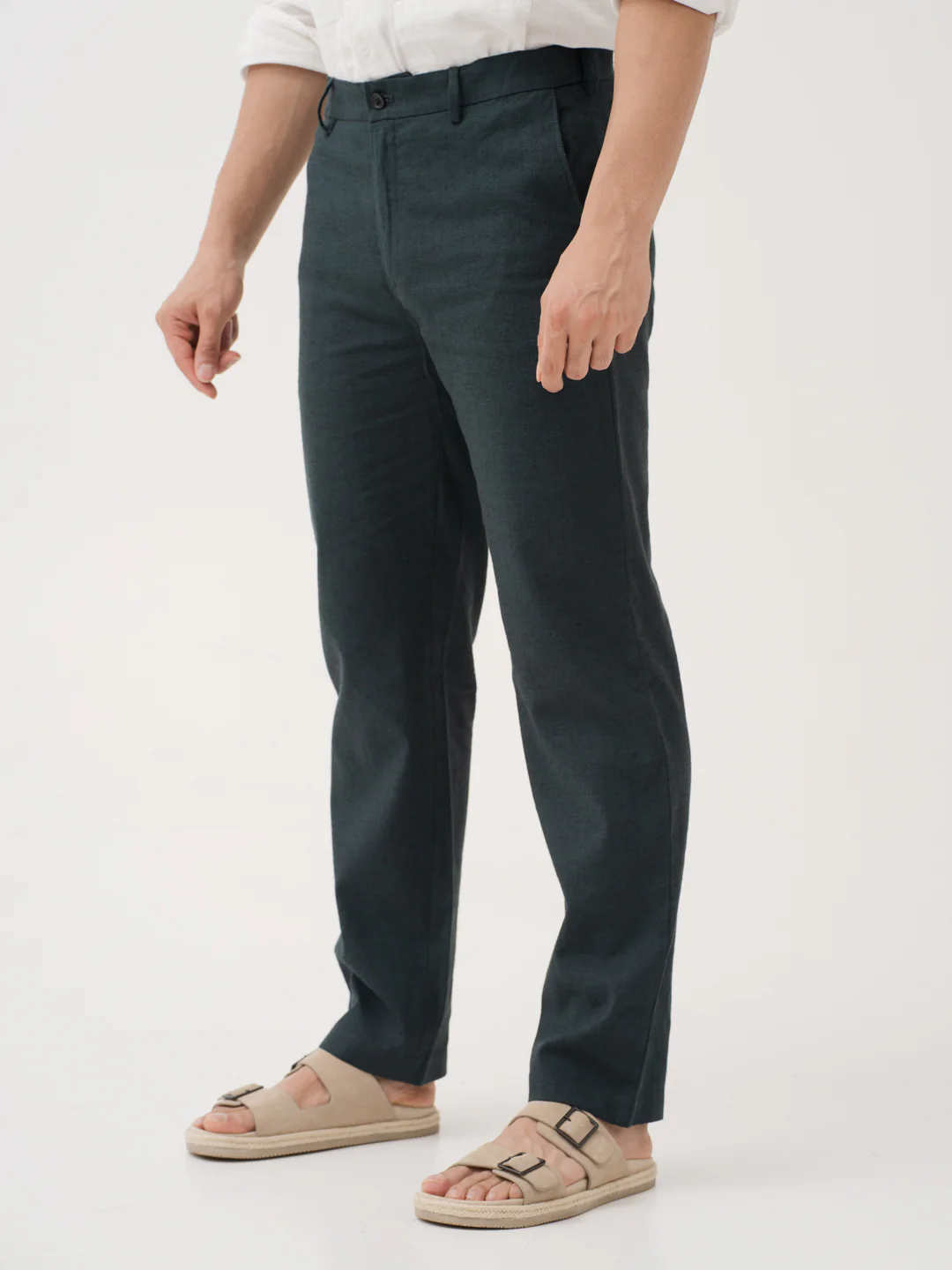 Everen Green 100% Linen Pants - Image 7