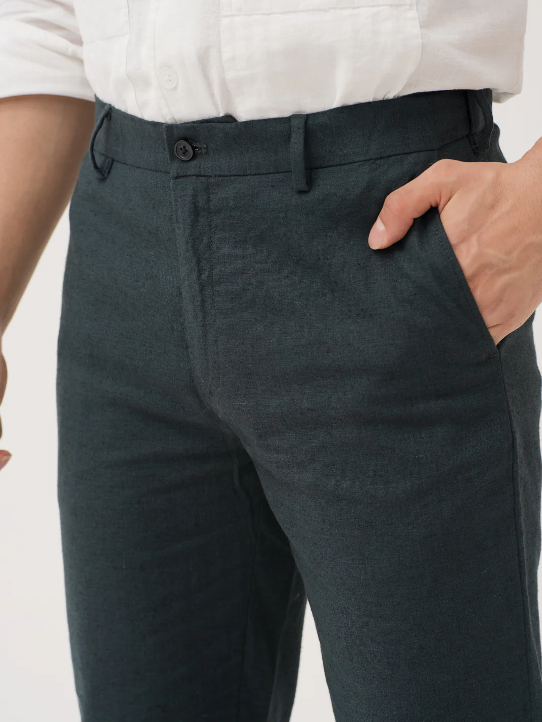 Everen Green 100% Linen Pants - Image 8