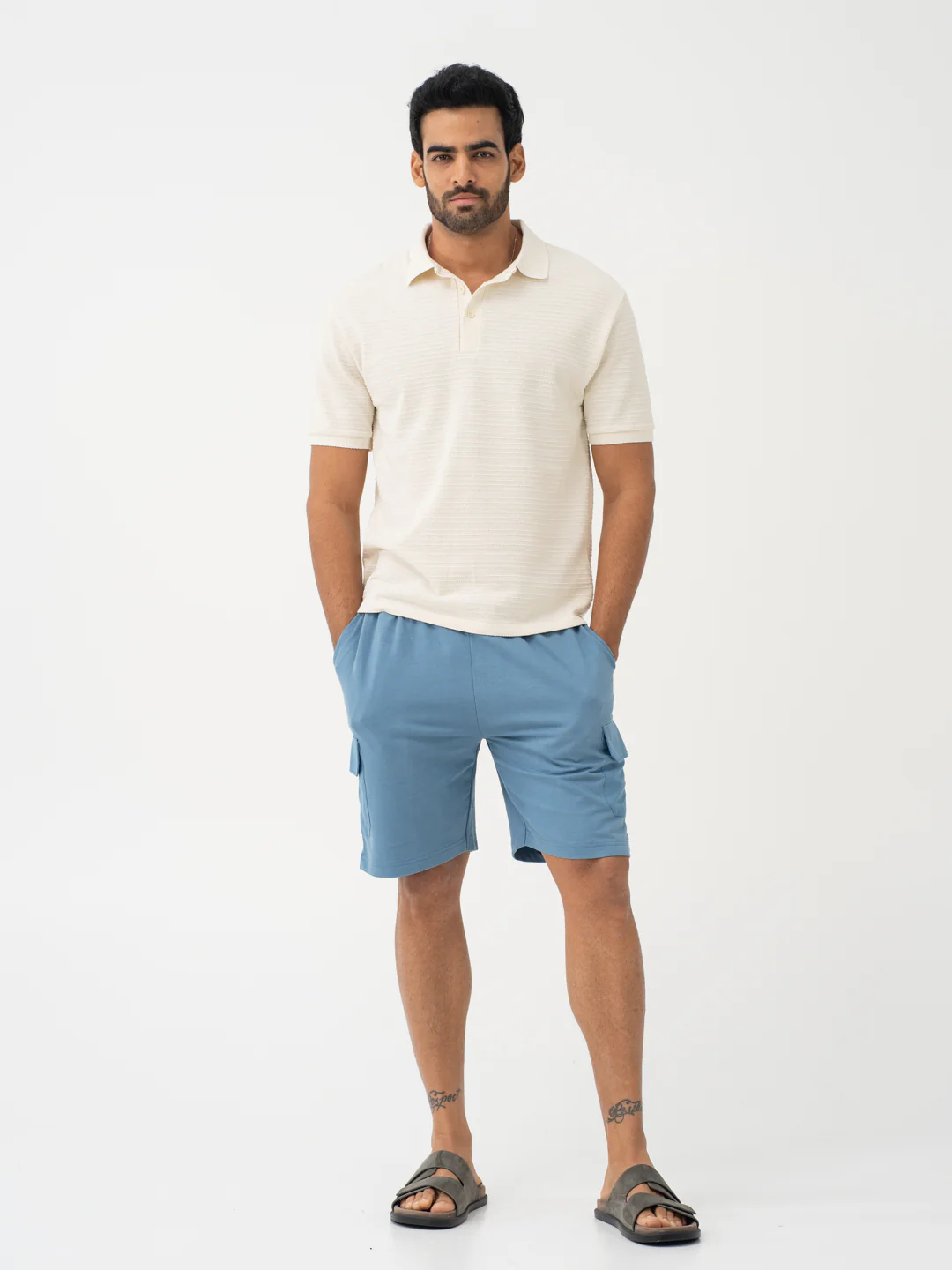 Flip Blue Relaxed Fit Cargo Sweatshorts - Image 10