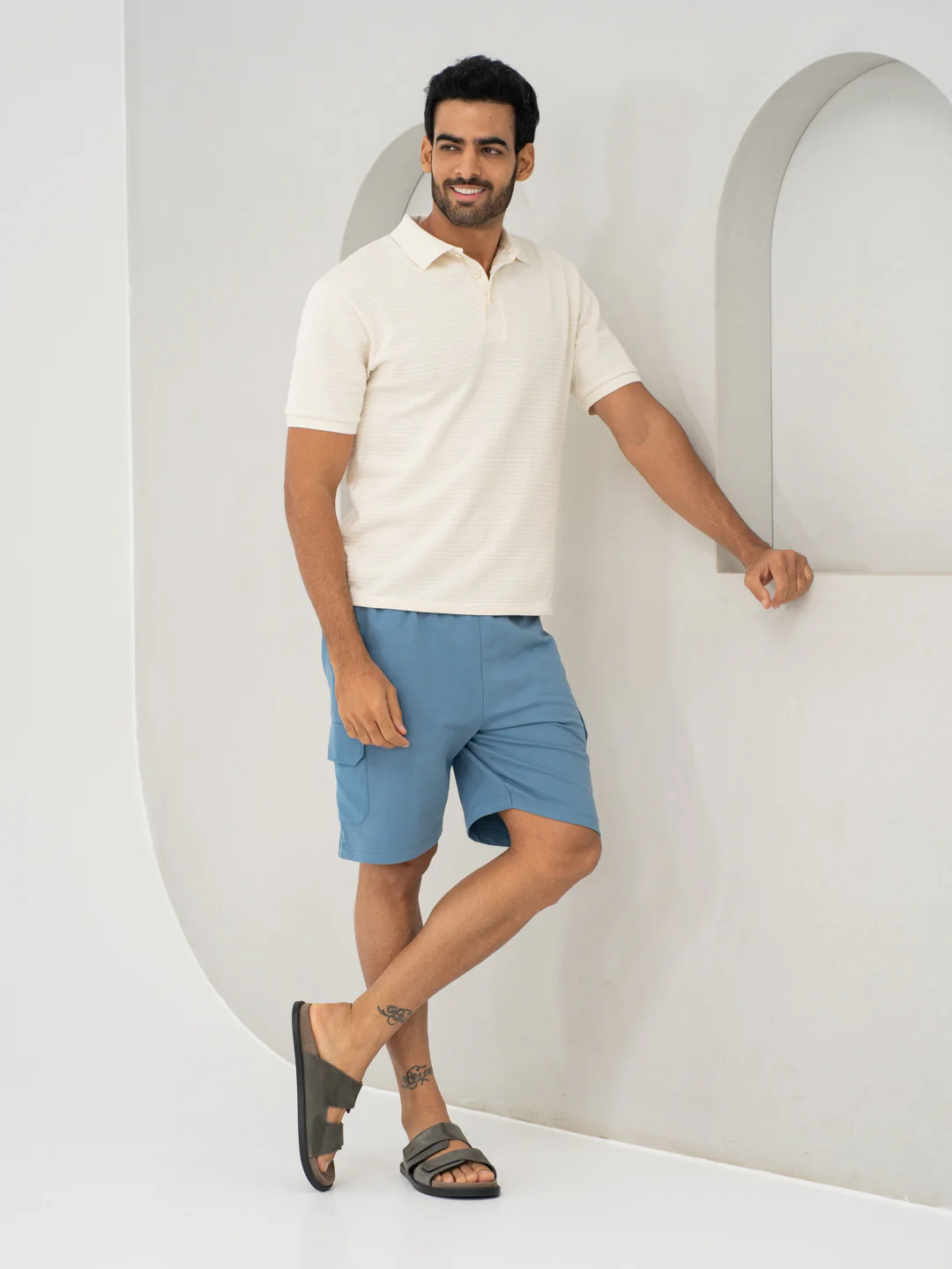 Flip Blue Relaxed Fit Cargo Sweatshorts - Image 13