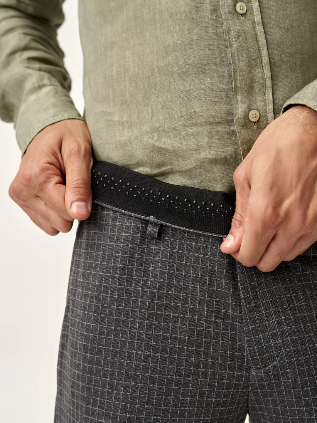Grey Checks Power-Stretch Pants - Image 5