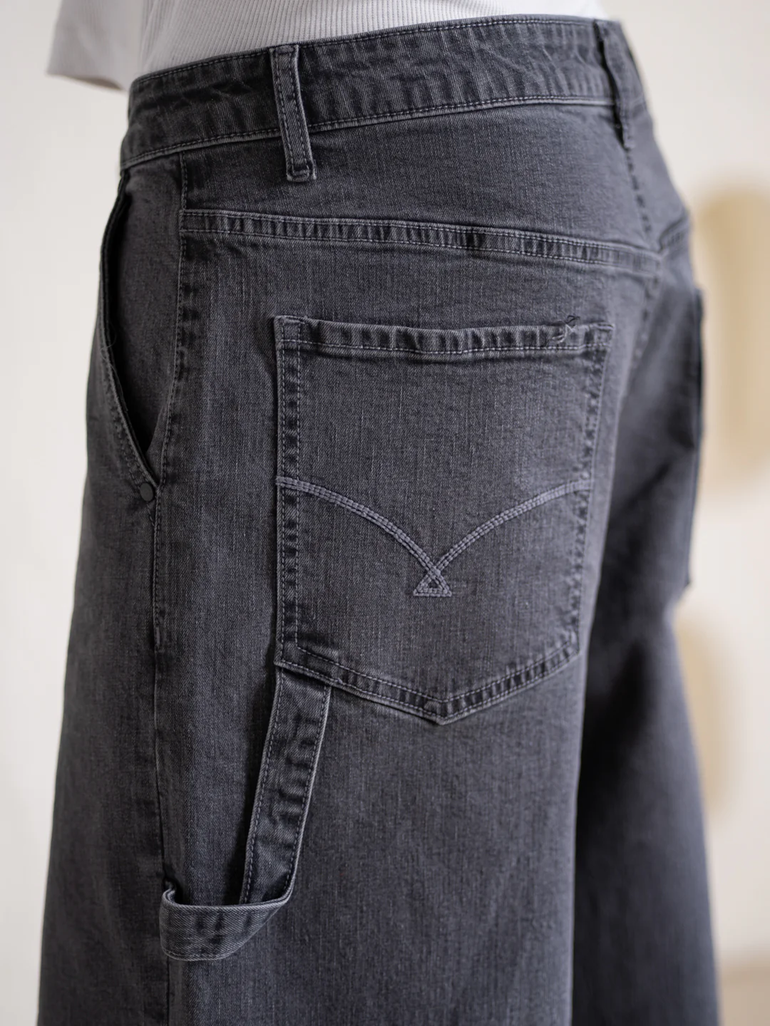 Leadstone Grey Baggy Fit Jeans - Image 6