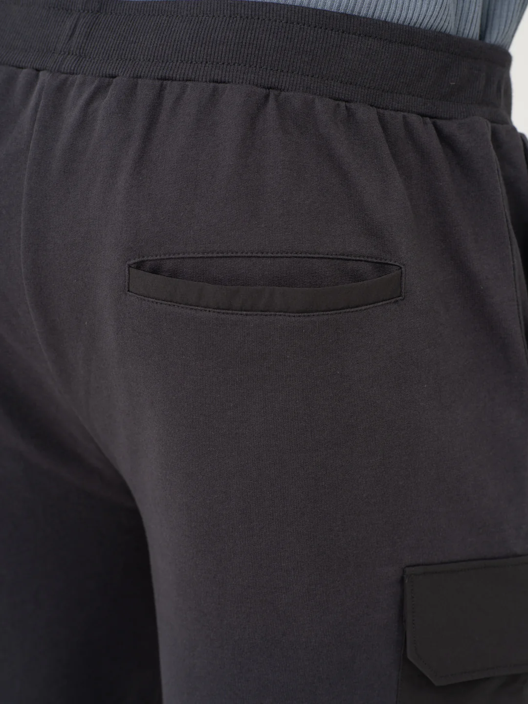 Lint Grey Relaxed Fit Cargo Sweatshorts - Image 12