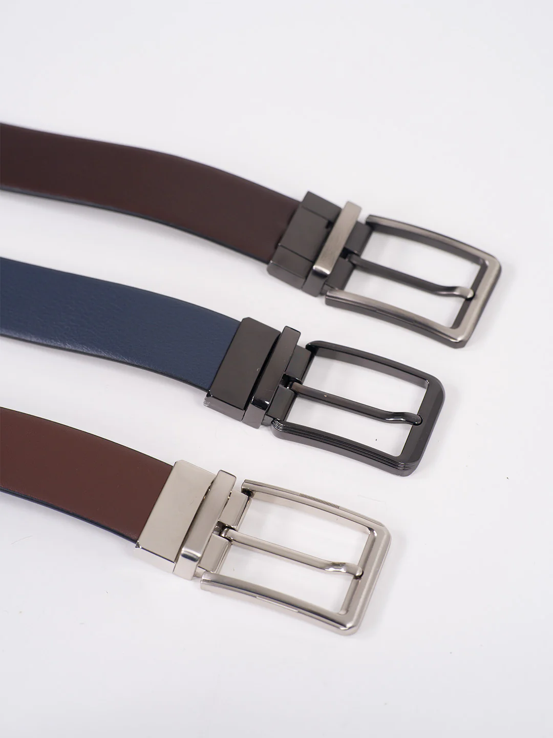Mystic Blue Leather Reversible Belt - Image 5