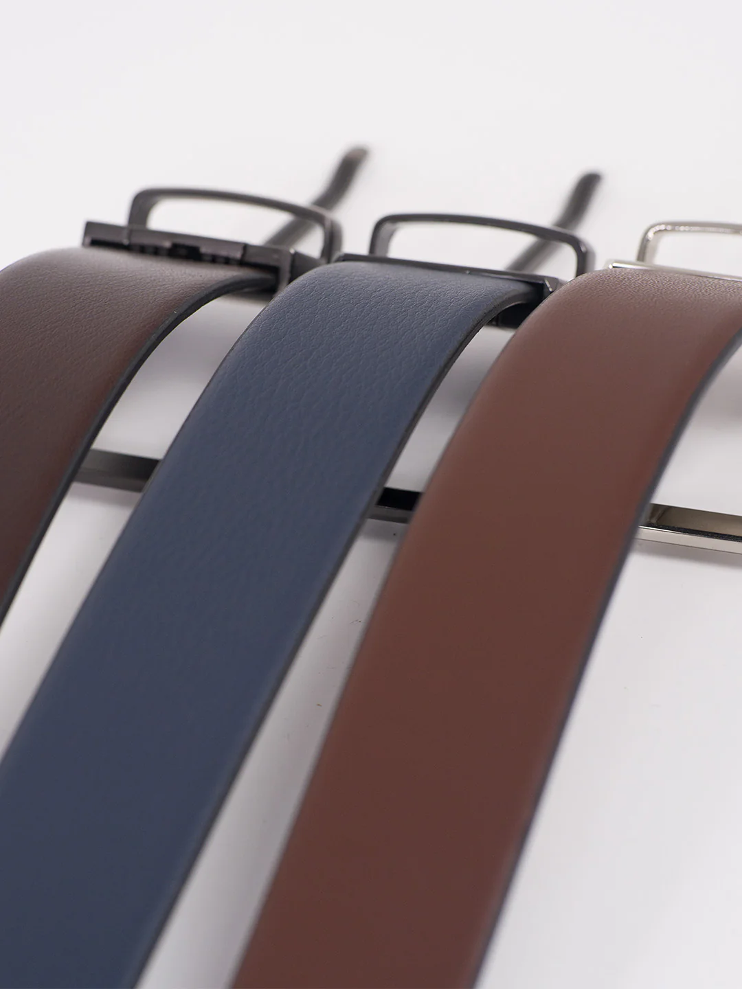 Mystic Blue Leather Reversible Belt - Image 6