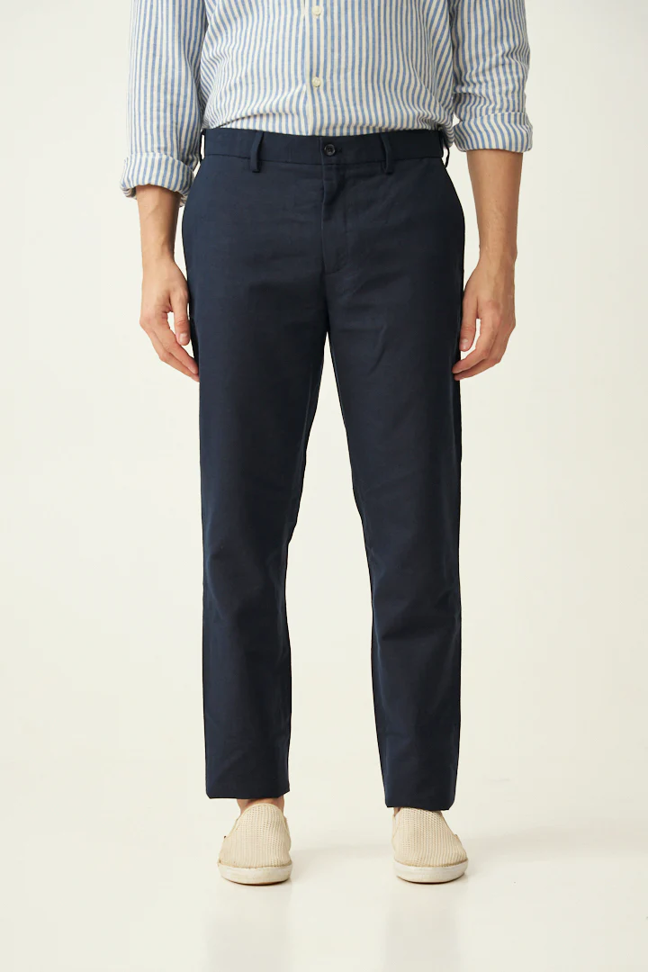 Nautical Navy Linen Pants