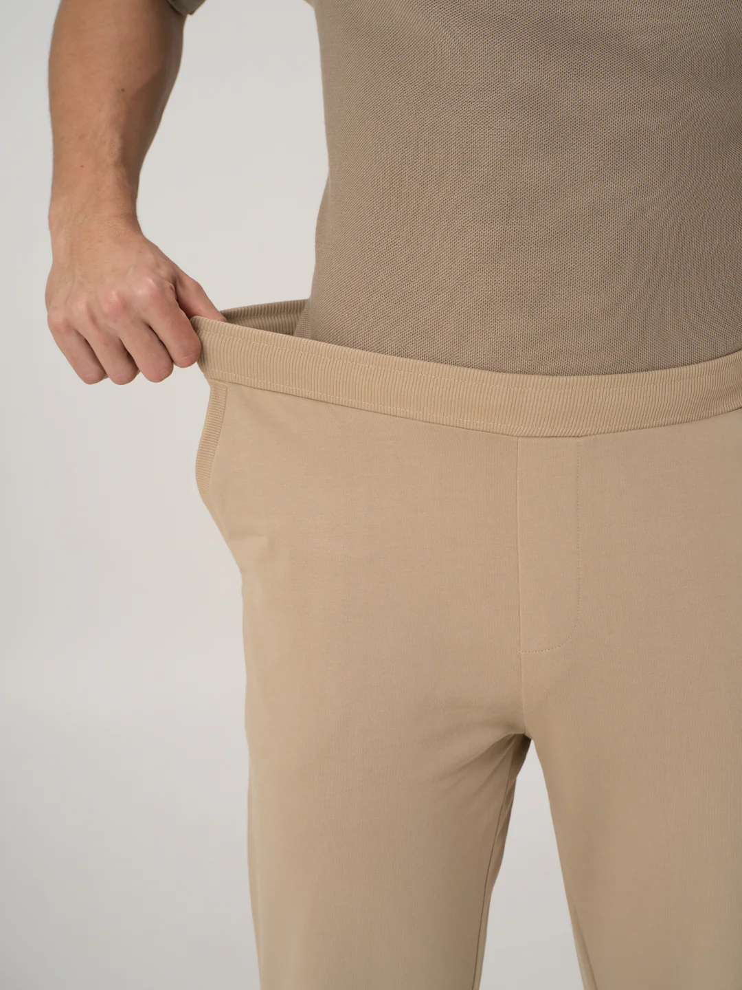 Nomad Beige Cotton Sweatpants - Image 4