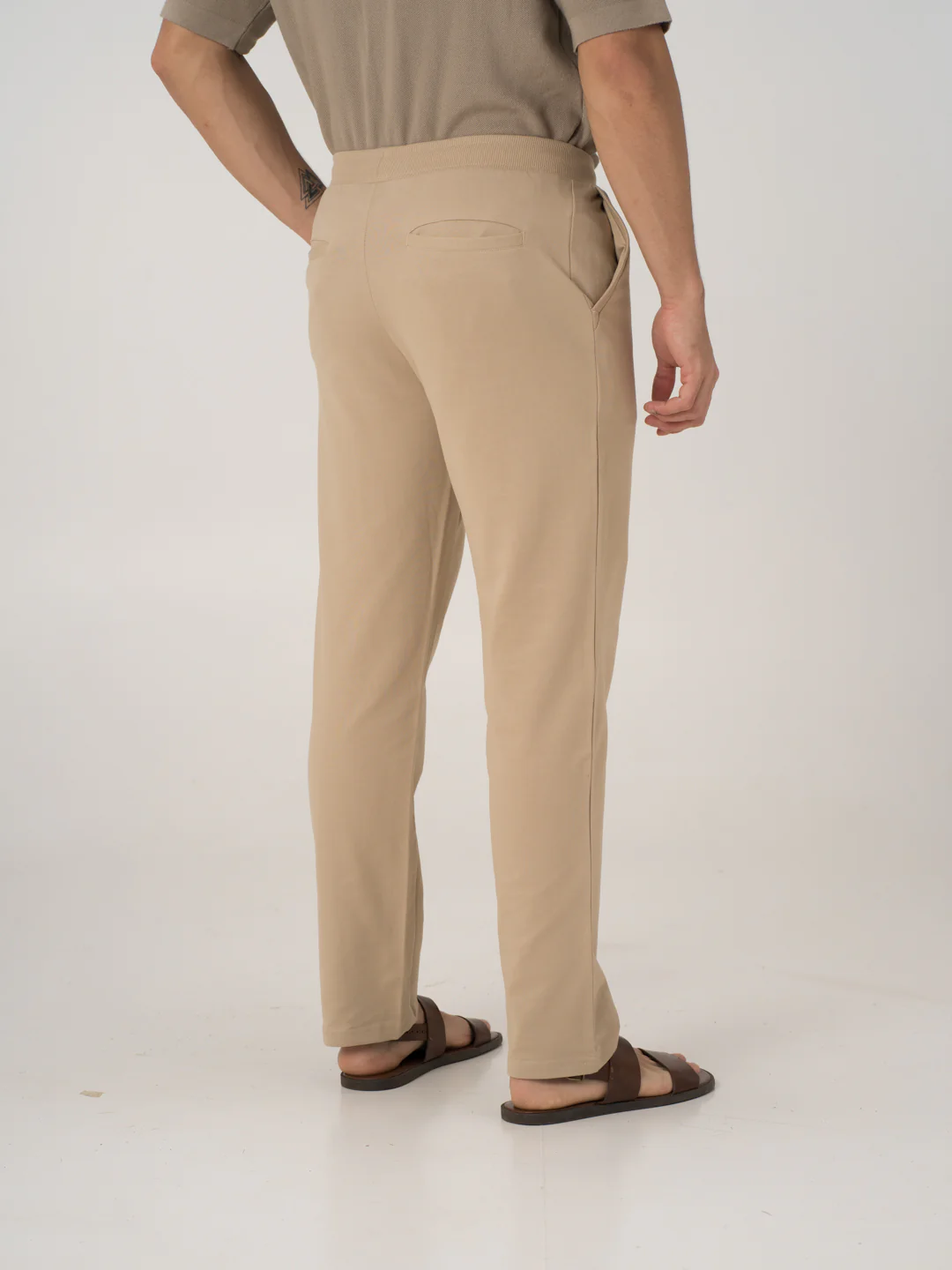 Nomad Beige Cotton Sweatpants - Image 6