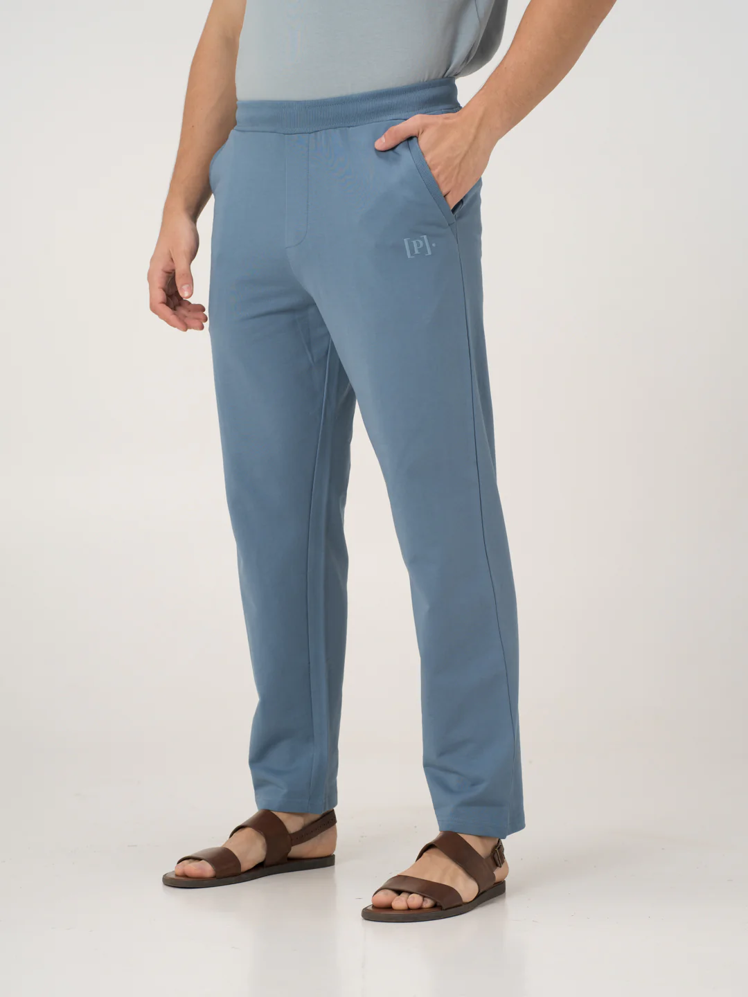 Pixel Blue Cotton Sweatpants - Image 8