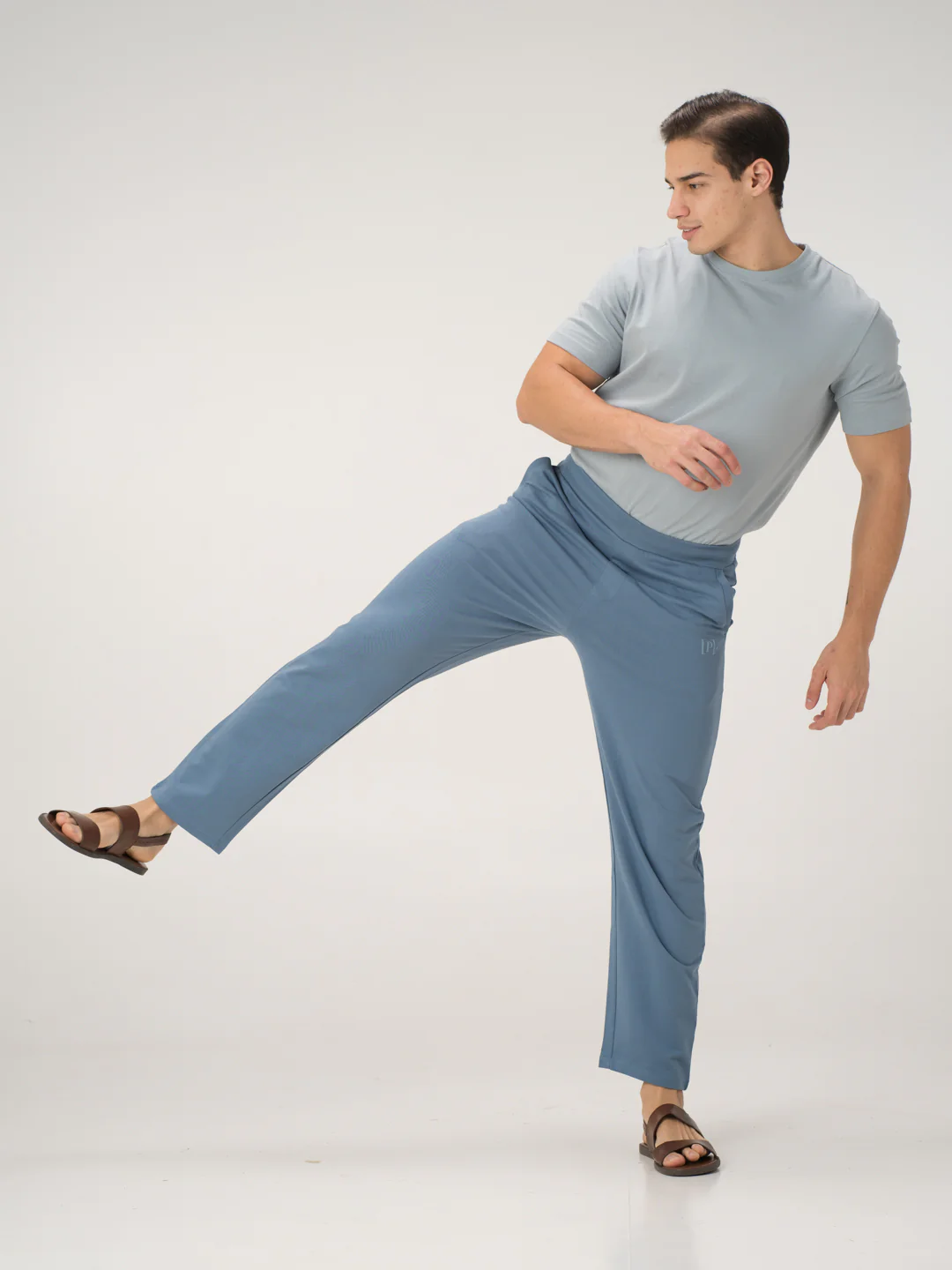 Pixel Blue Cotton Sweatpants - Image 9