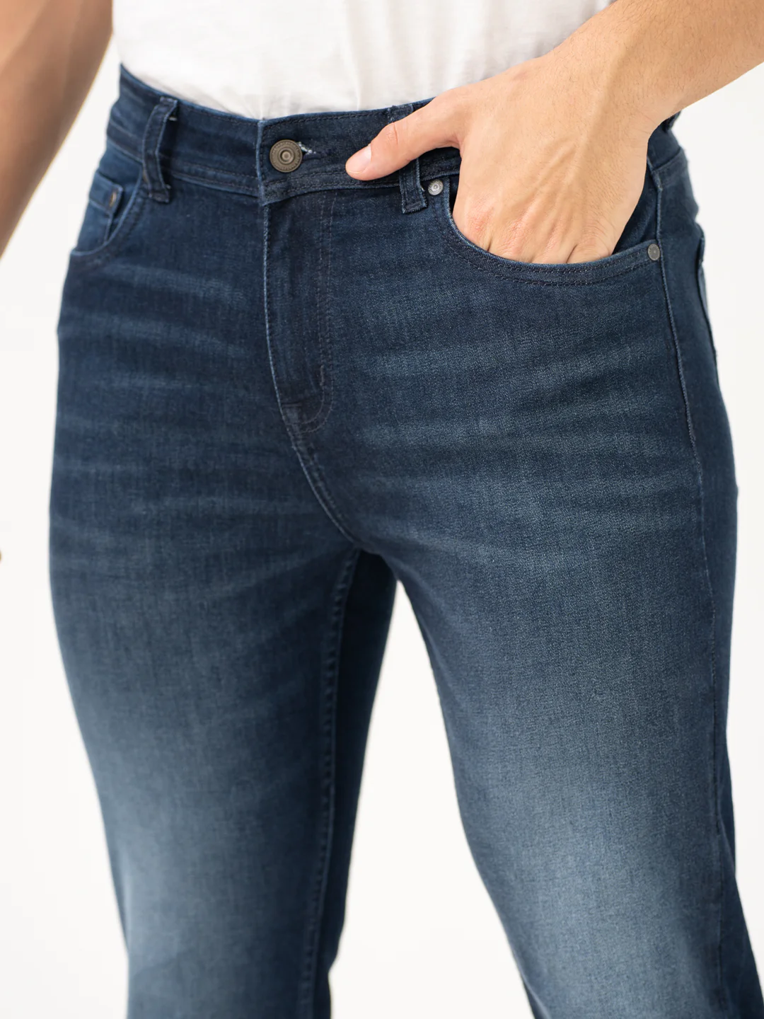 Polar Blue Whiskered Slim Fit Jeans - Image 8