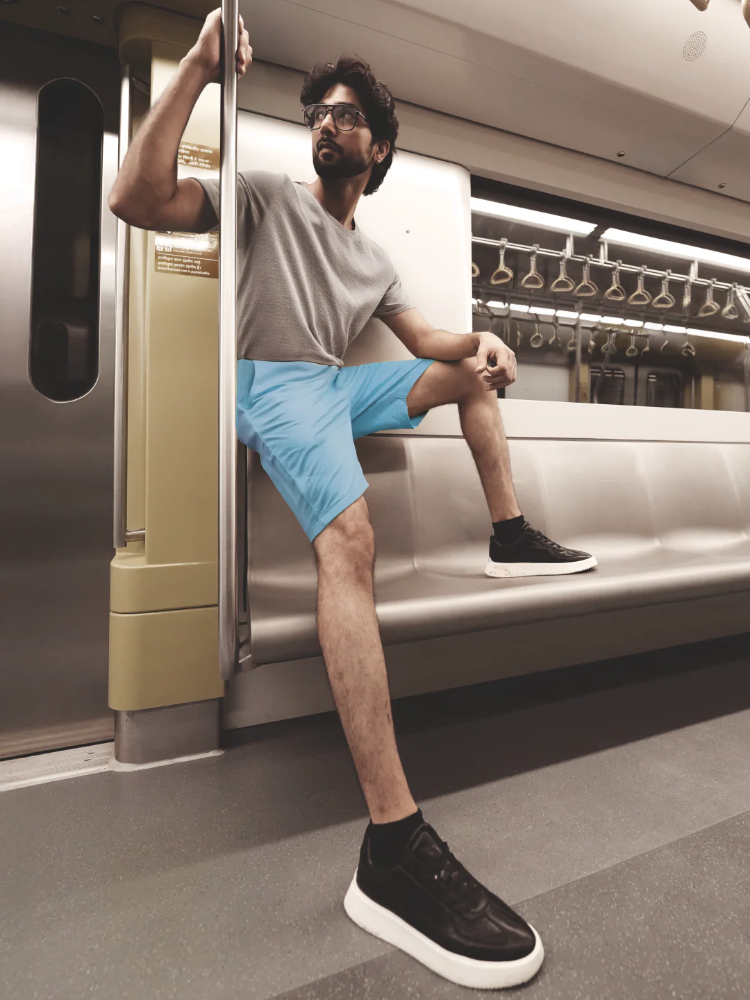 Poolside Blue Relaxed Fit Sweatshorts - Image 4