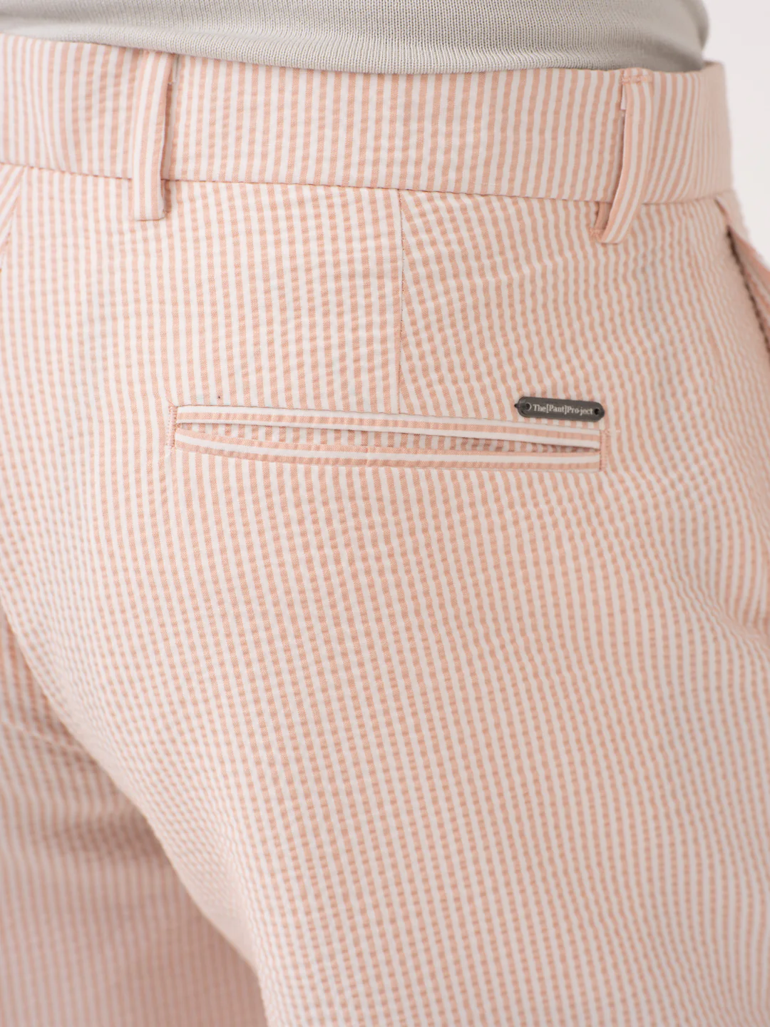 Poppy Peach Stripes Seersucker Pants - Image 9