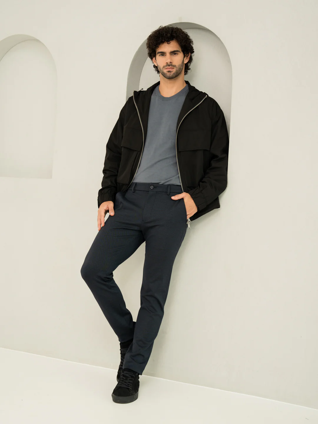 Regal Navy Twill Structured Power-Stretch Pants - Image 7