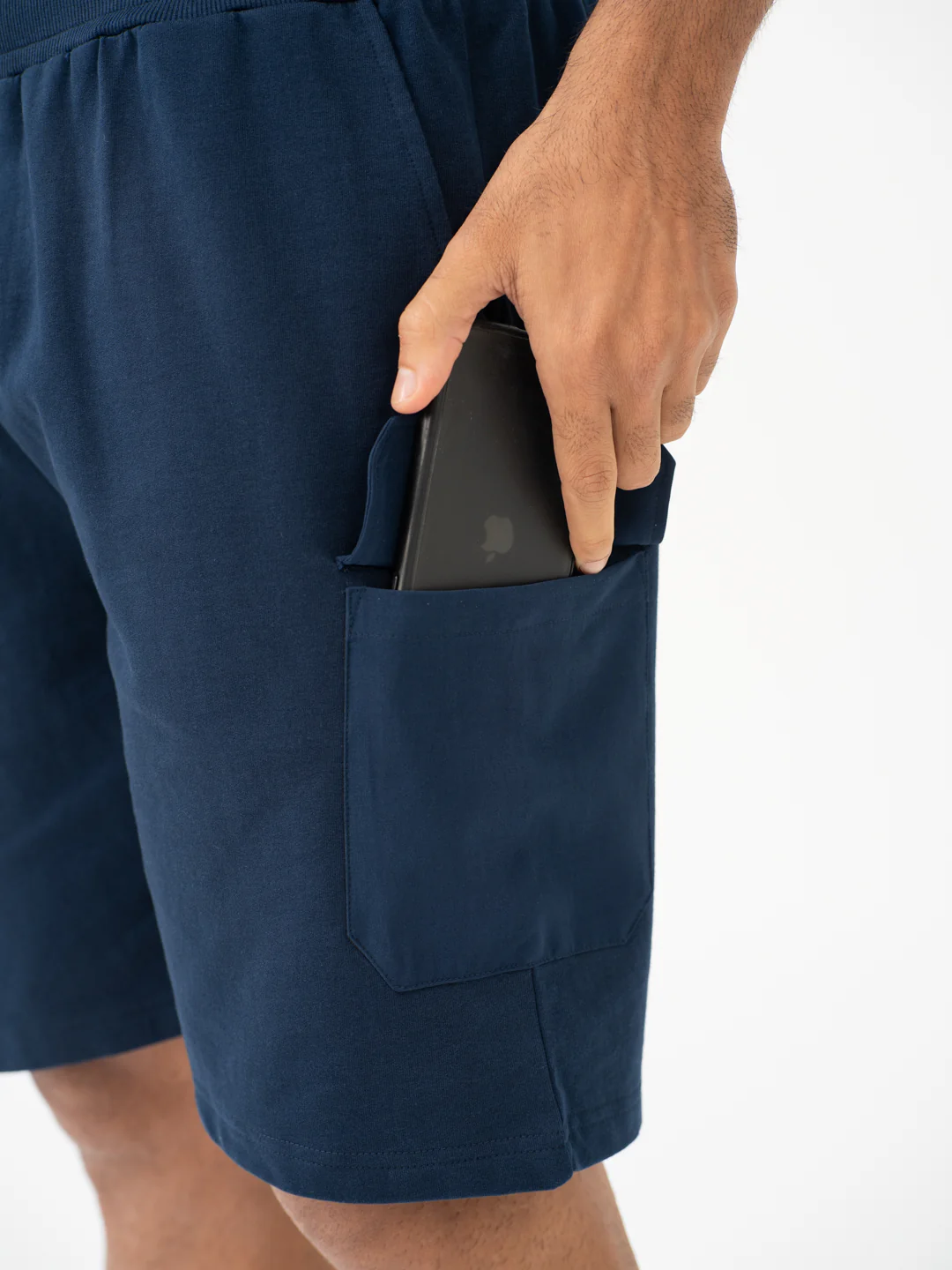 Rider Navy Relaxed Fit Cargo Sweatshorts - Image 10
