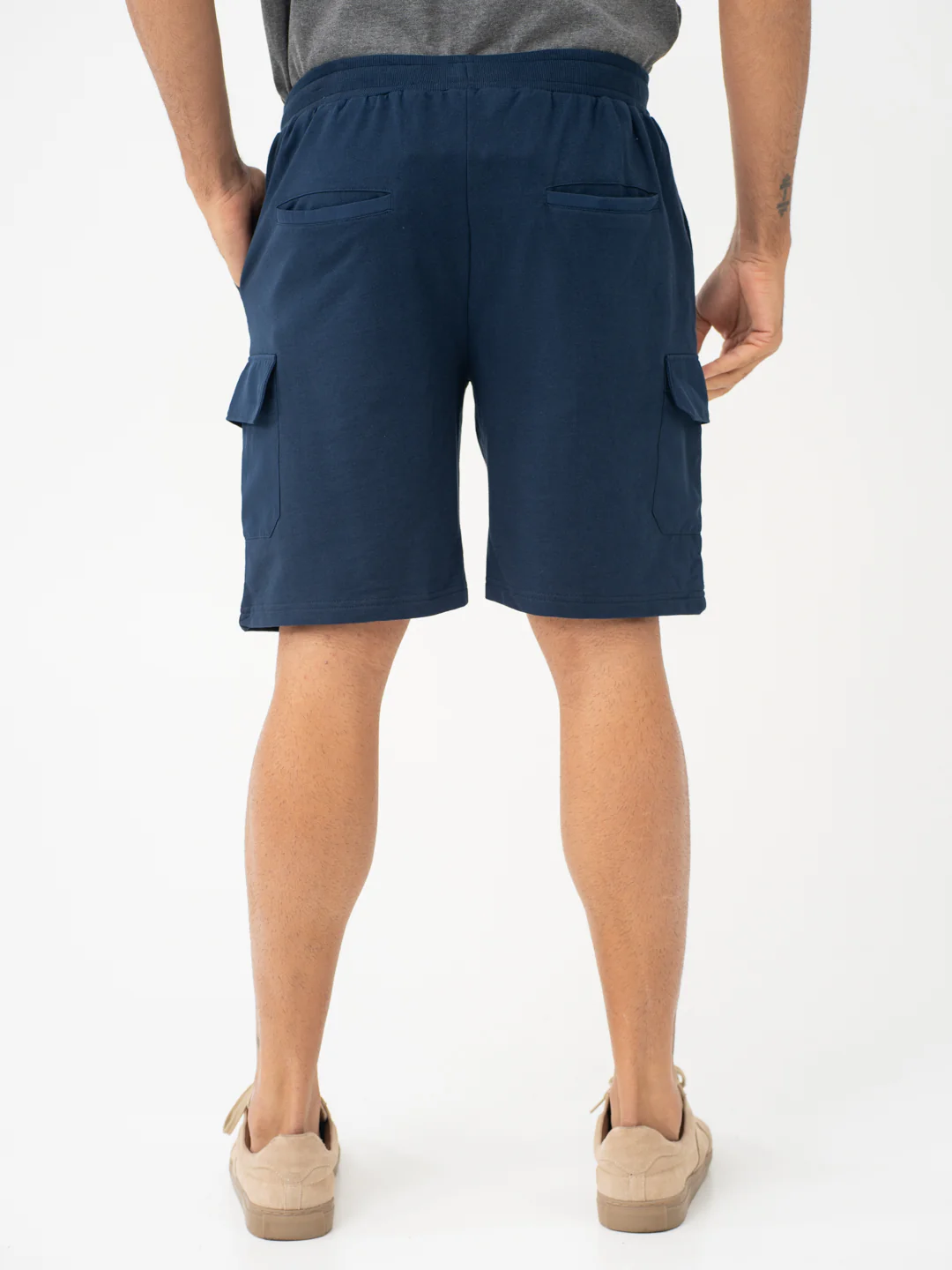 Rider Navy Relaxed Fit Cargo Sweatshorts - Image 8