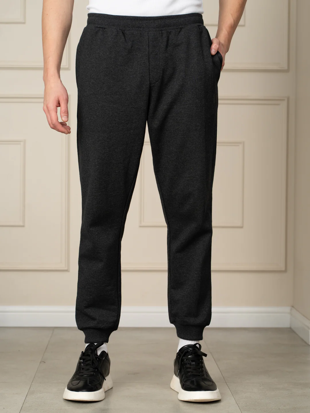 Soren Black Tapered Fit Joggers