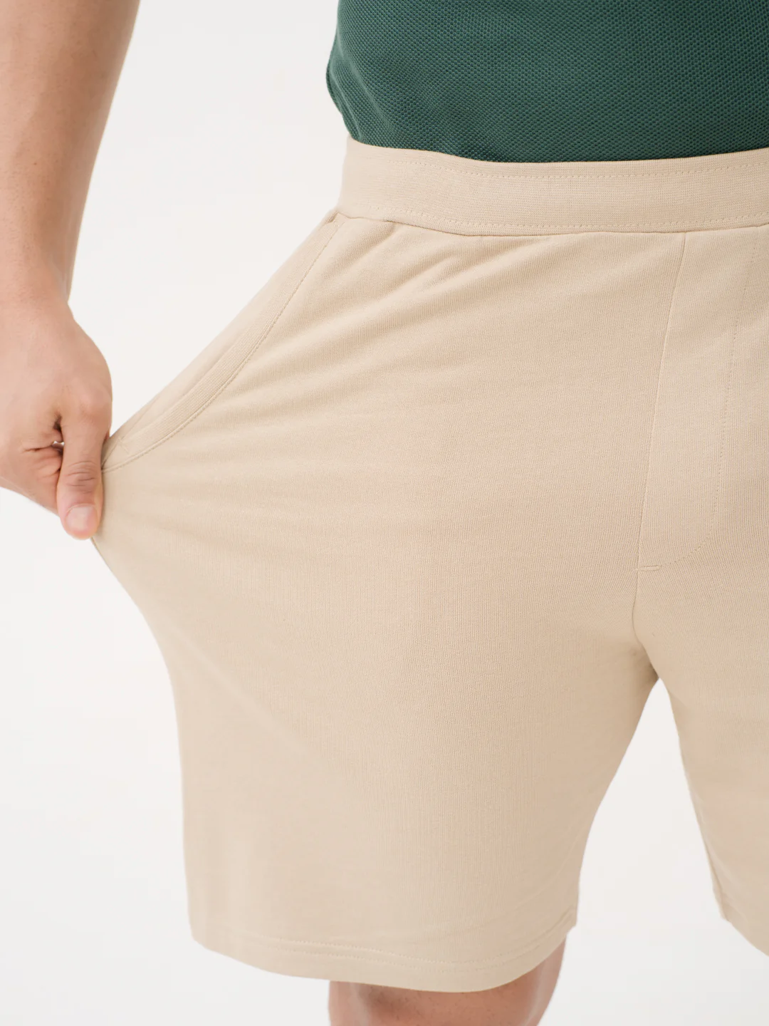 Sunbaked Beige Relaxed Fit Sweatshorts - Image 4