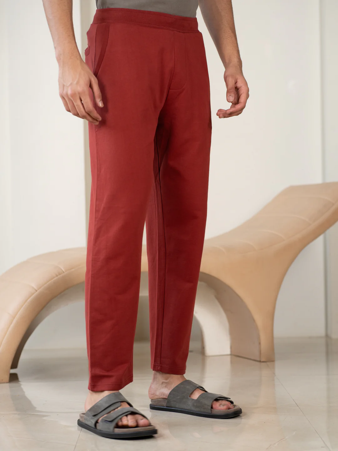 Trail Red Cotton Sweatpants - Image 8