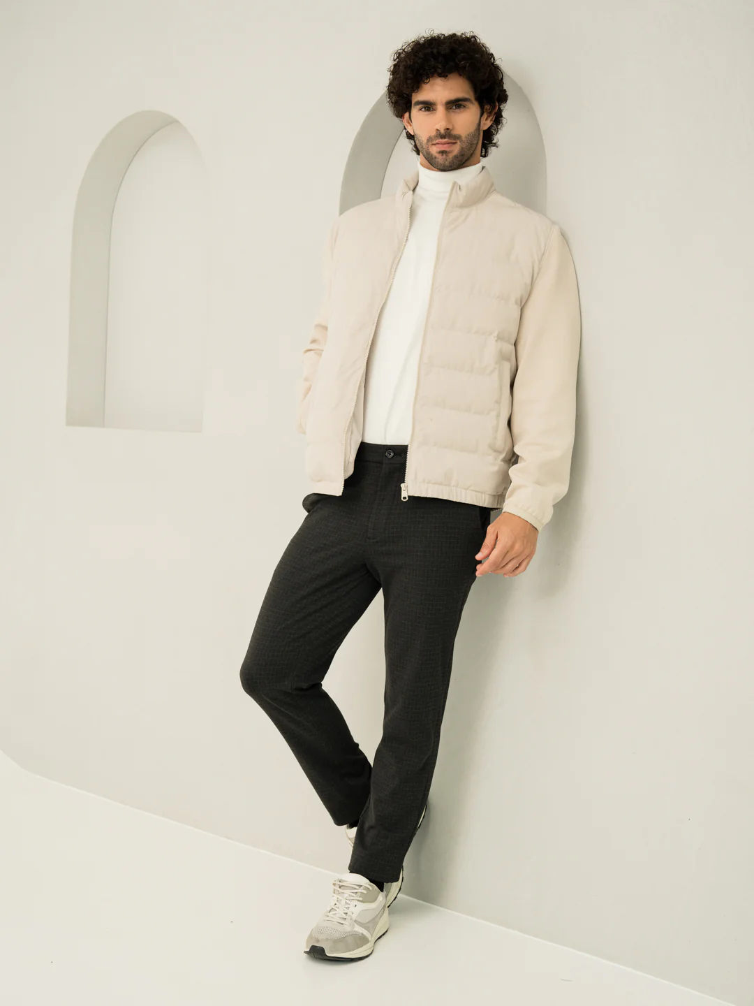 Volcanic Black Checks Power-Stretch Pants - Image 7